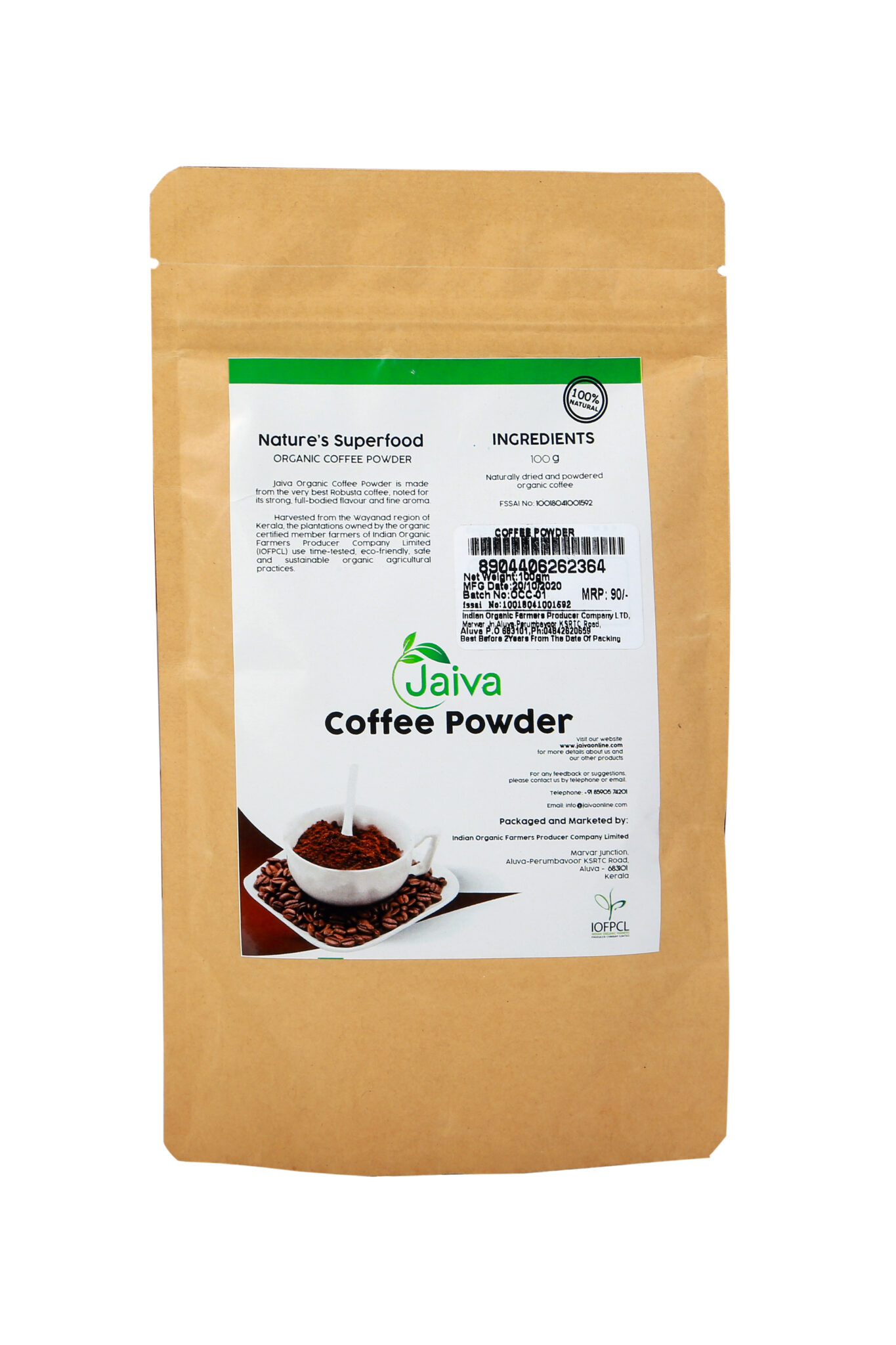 Organic Filter Coffee Powder Jaiva